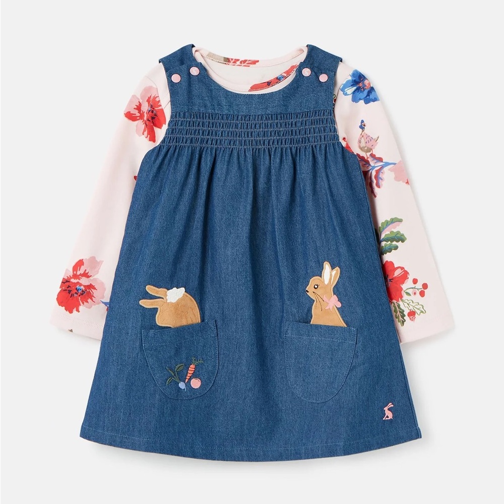 JOULES: Denim Jumper with Bunny Pockets